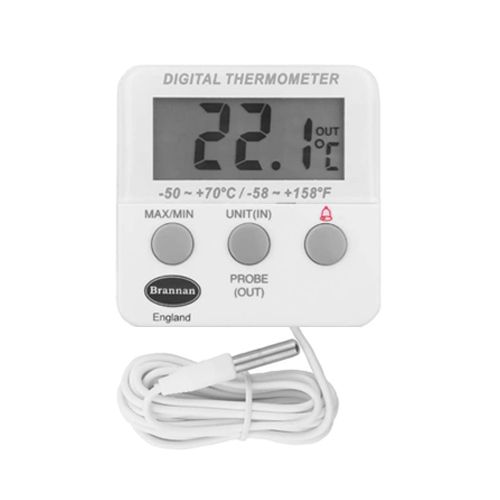 Digital room thermometer max/min & alarm function in/out