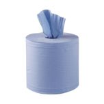Centrefeed 2-ply Towel Roll - Blue 197mm x 150m x 6 Rolls