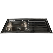 Inset Stainless Steel Sink - Right Hand Drainer HTM64 Compliant
