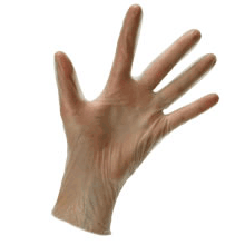 Standard Vinyl Powder Free N/S Gloves x 100 - Medium