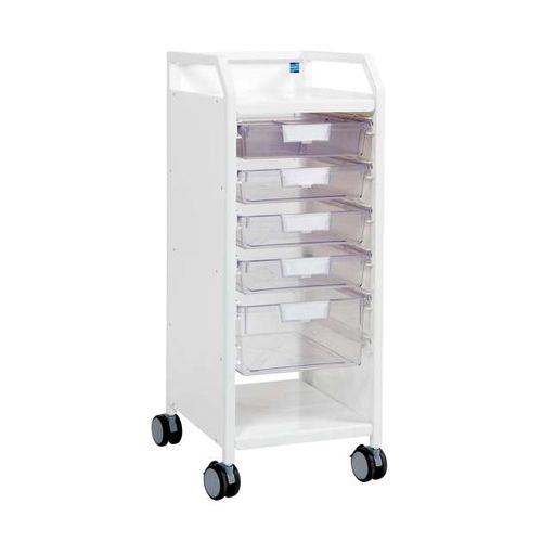 Howarth 2 Trolley - 5 Trays - White