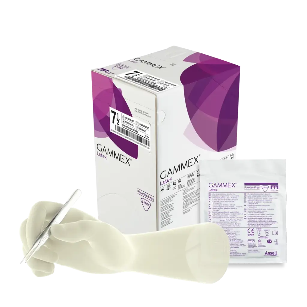 Ansell Gammex Textured Latex PF Surgical Gloves Size 8.5 x 50 Pairs