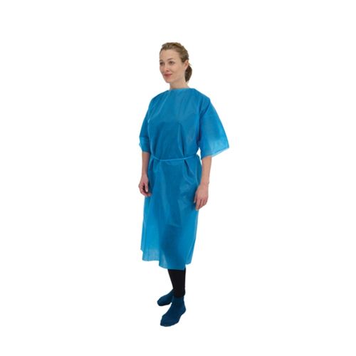 Examination Gown Short Sleeve N/S - Blue x 50