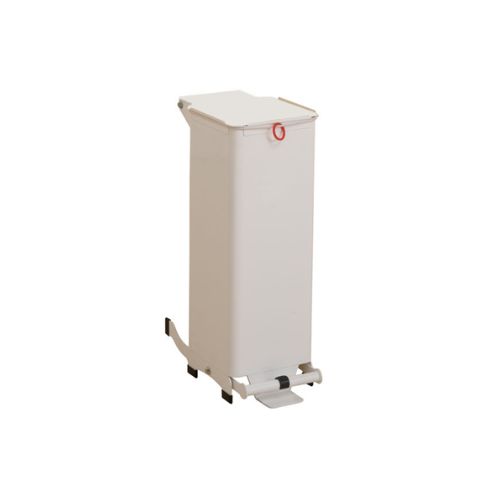 20L Waste Bin - White Body, White Lid