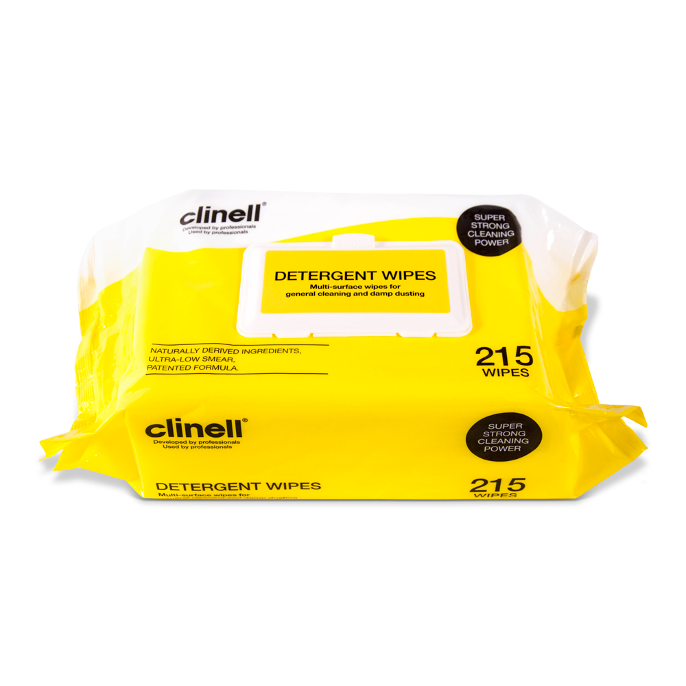 Clinell Detergent Wipes (Yellow) x 215