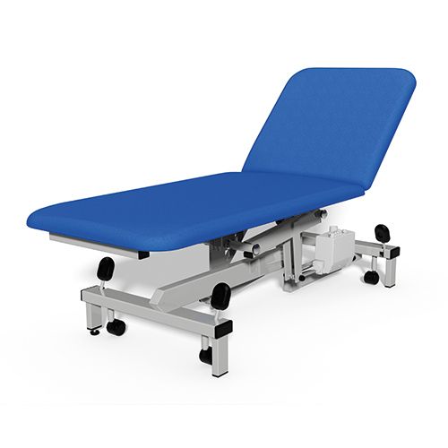 Plinth Medical 2 Section Electric Couch - Atlantic Blue