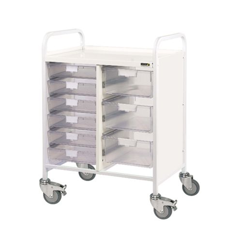 Vista 60 Trolley - 6 Single and 3 Double Clear Trays