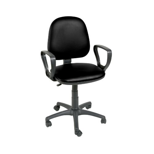 Gas Lift Chair with Arms - Black