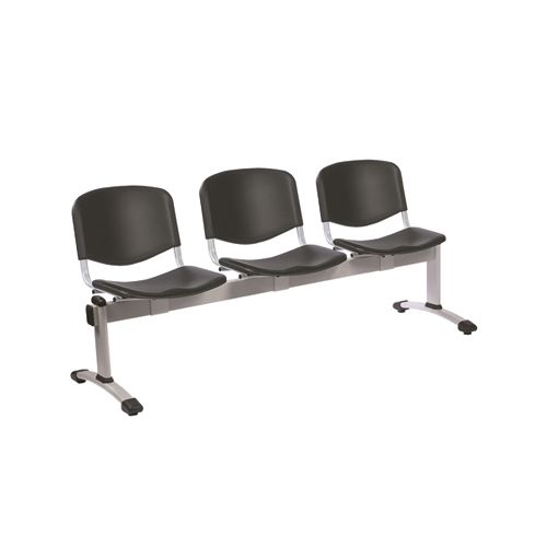 Visitor Seating Module - 3 Seats - Black
