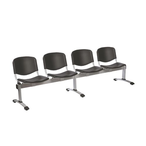 Visitor Seating Module - 4 Seats - Black