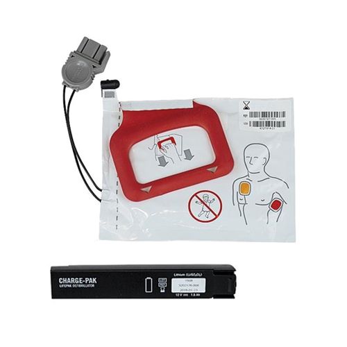Lifepak CR Plus Defibrillator Charge Stick & Adult Pads Kit