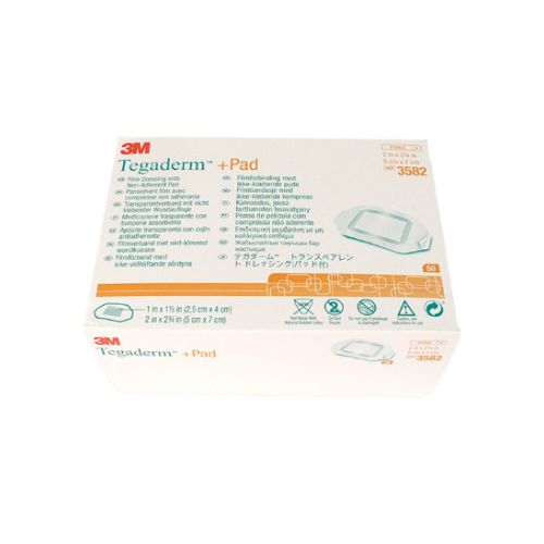 3M Tegaderm Film Dressing + N/A Pad - 5cm x 7cm x 50