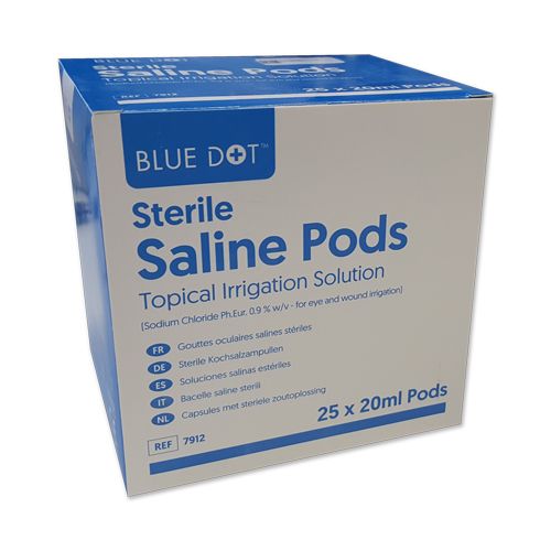 Sterile Saline Eye/Wound Wash Pod 20ml x 25
