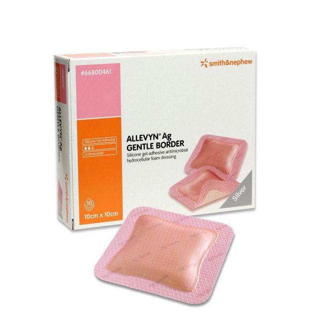 Allevyn AG Gentle Border Dressing - 10cm x 10cm x 10