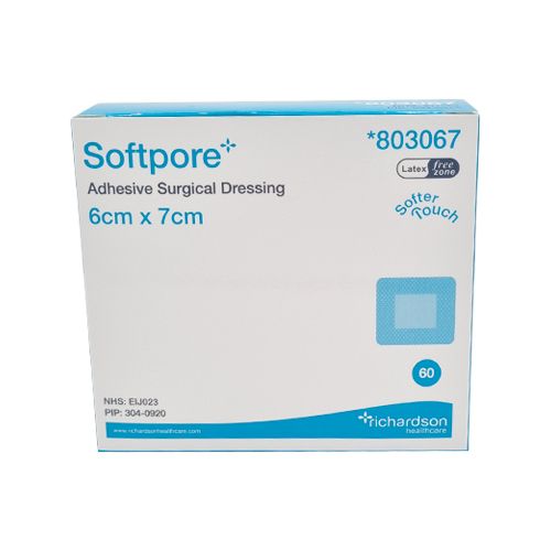 Softpore Adhesive Surgical Dressing - 6cm x 7cm x 60