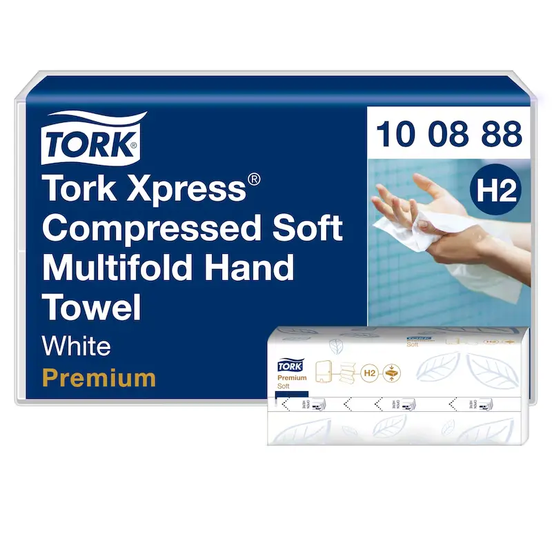 Tork Xpress Compressed Soft Multifold 2-Ply Hand Towels (100888) x 2040