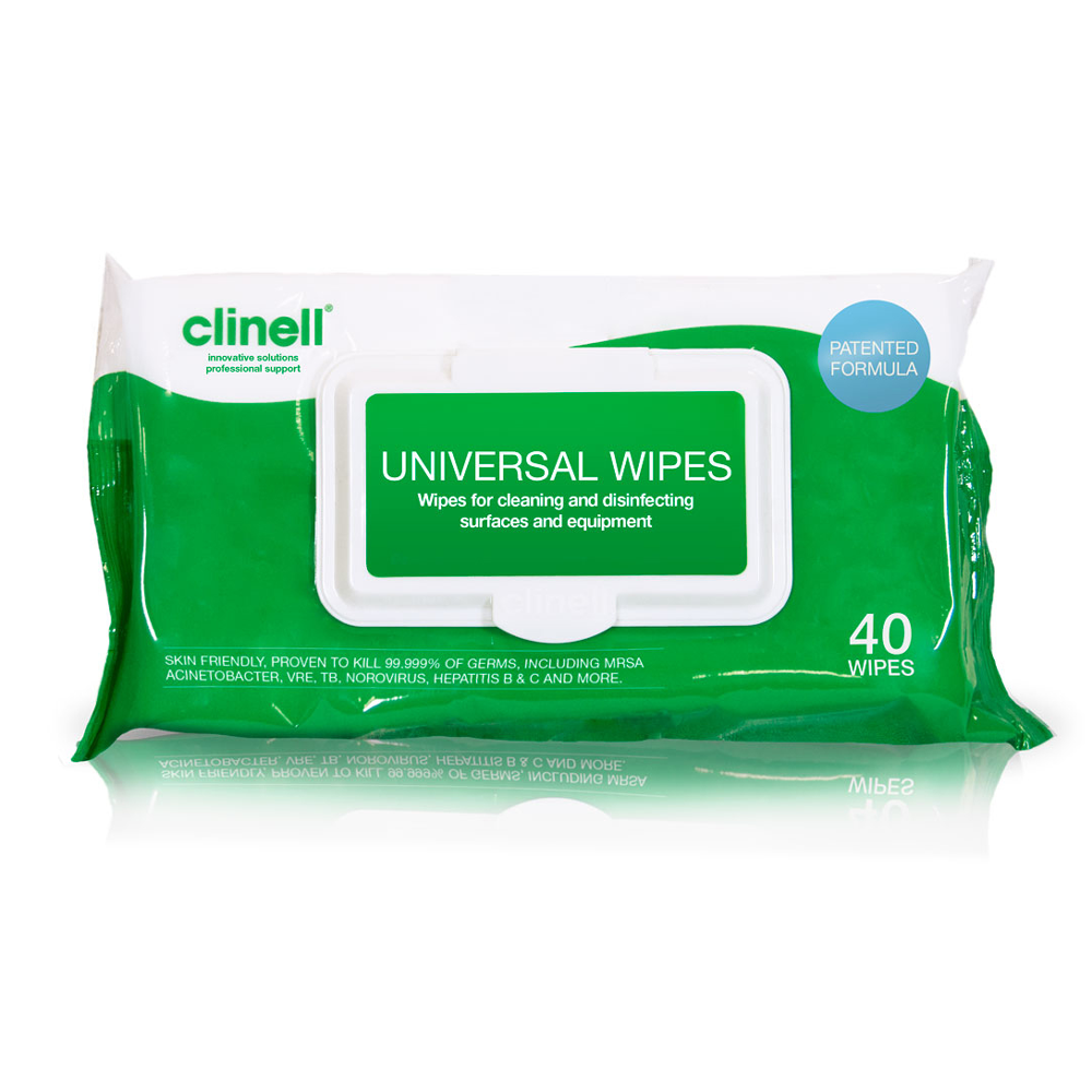 Clinell Universal Sanitising Wipes Large 220mm x 280mm x 40