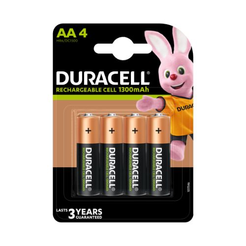 Duracell Rechargeable Batteries AA x 4