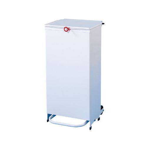 70L Waste Bin - White Body, White Lid