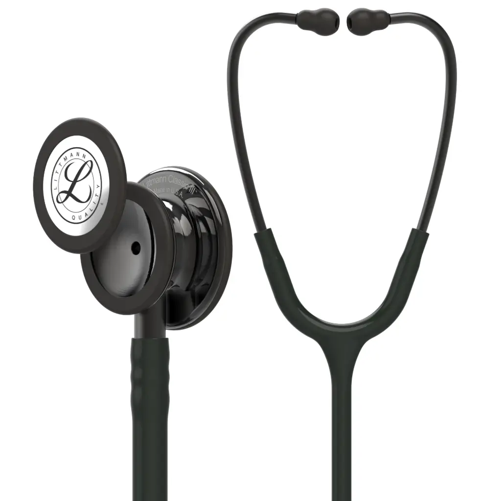 3M™ Littmann®  Classic III™ Monitoring Stethoscope, Smoke-Finish, Black Tube, 69 cm, 5811 