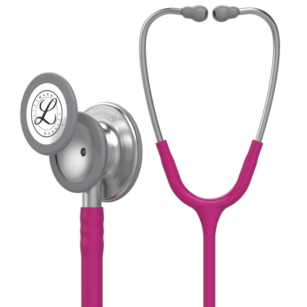 3M™ Littmann® Classic III™ Stethoscope, Raspberry Tube, 69cm, 5648
