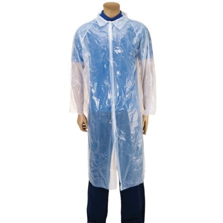 Disposable Polythene Protective Visitor Coats x 10