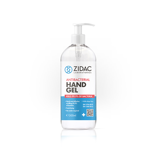 Zidac Antibacterial (70% Alcohol) Hand Gel 500ml Bottle x 1