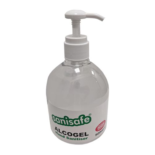 Sanisafe 500ml Alcohol Hand Gel (with Pump) - 1 Bottle