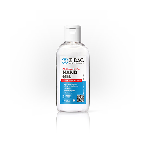 Zidac Antibacterial (70% Alcohol) Hand Gel 50ml