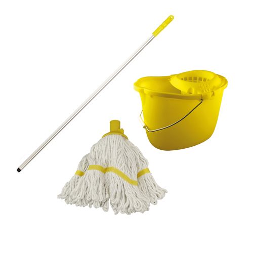 Mop and Bucket Set - Yellow