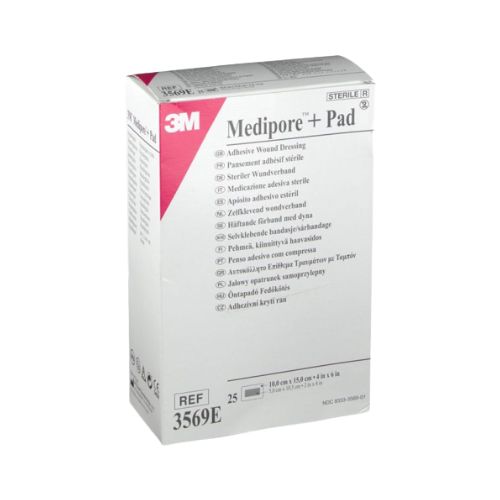 Medipore Adhesive Wound Dressing - 10cm x 15cm x 25