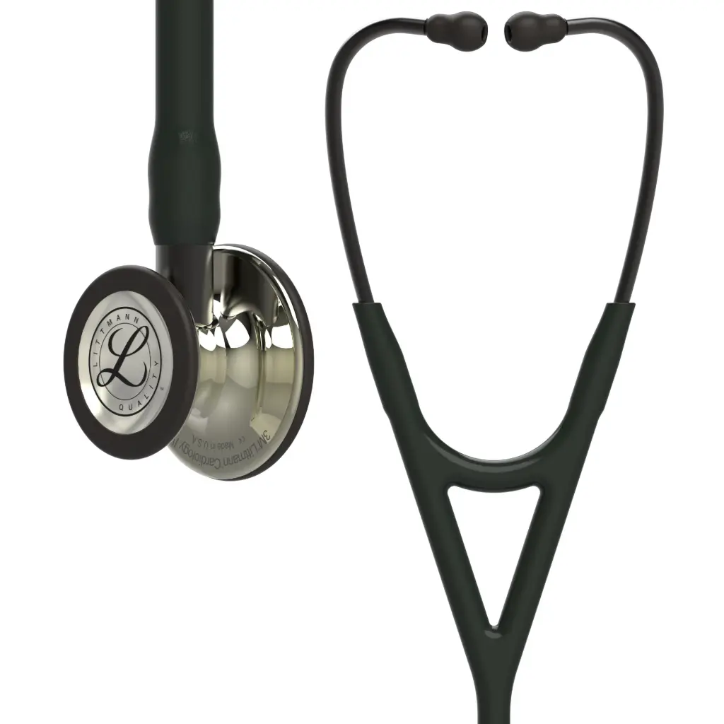 3M™ Littmann® Cardiology IV™ Diagnostic Stethoscope, Champagne Finish Chestpiece, Black Tube, Smoke Stem and Headset, 69 cm, 6179 