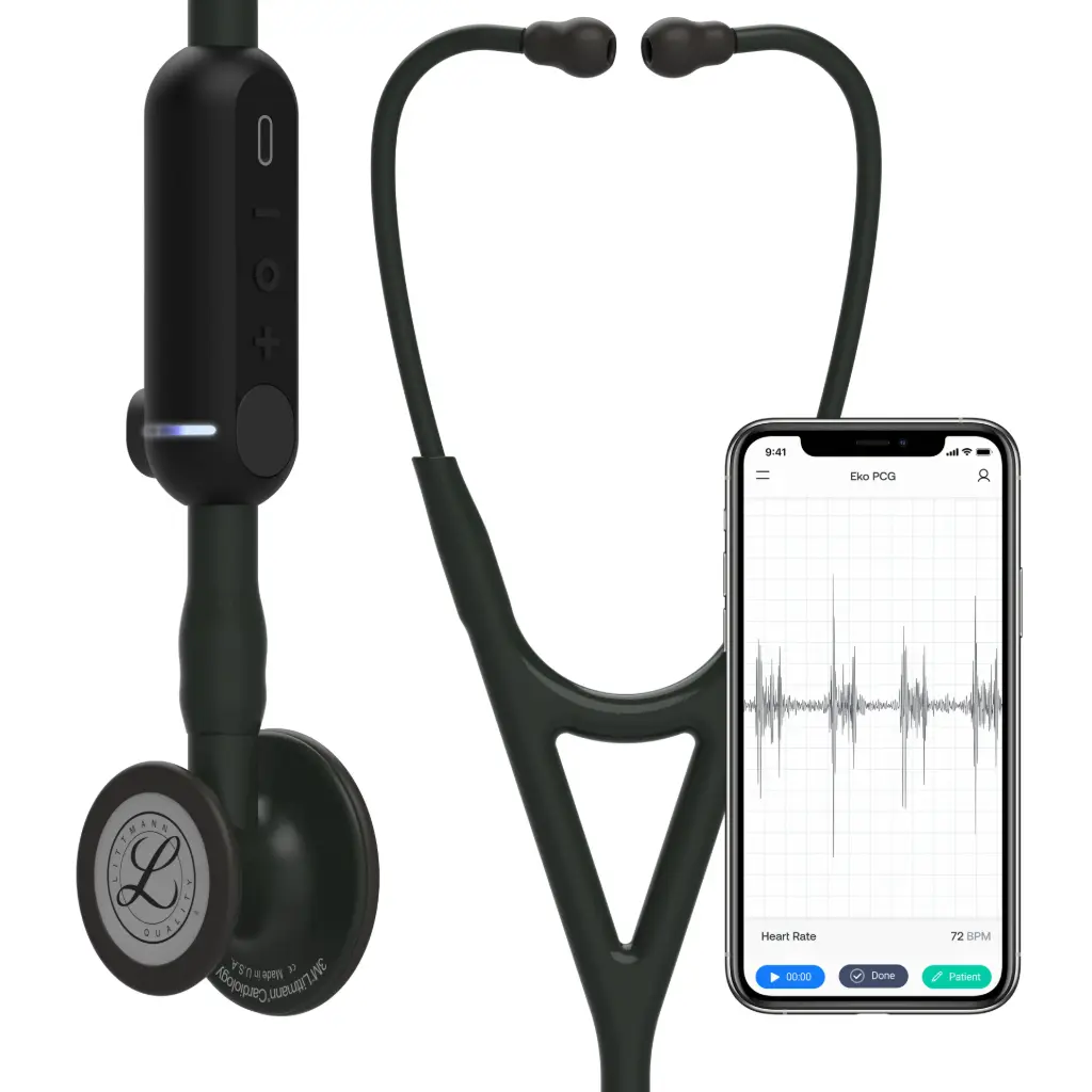 3M™ Littmann® CORE Digital Stethoscope, Black Chestpiece, Black Tube, Stem and Headset, 69 cm, 8490