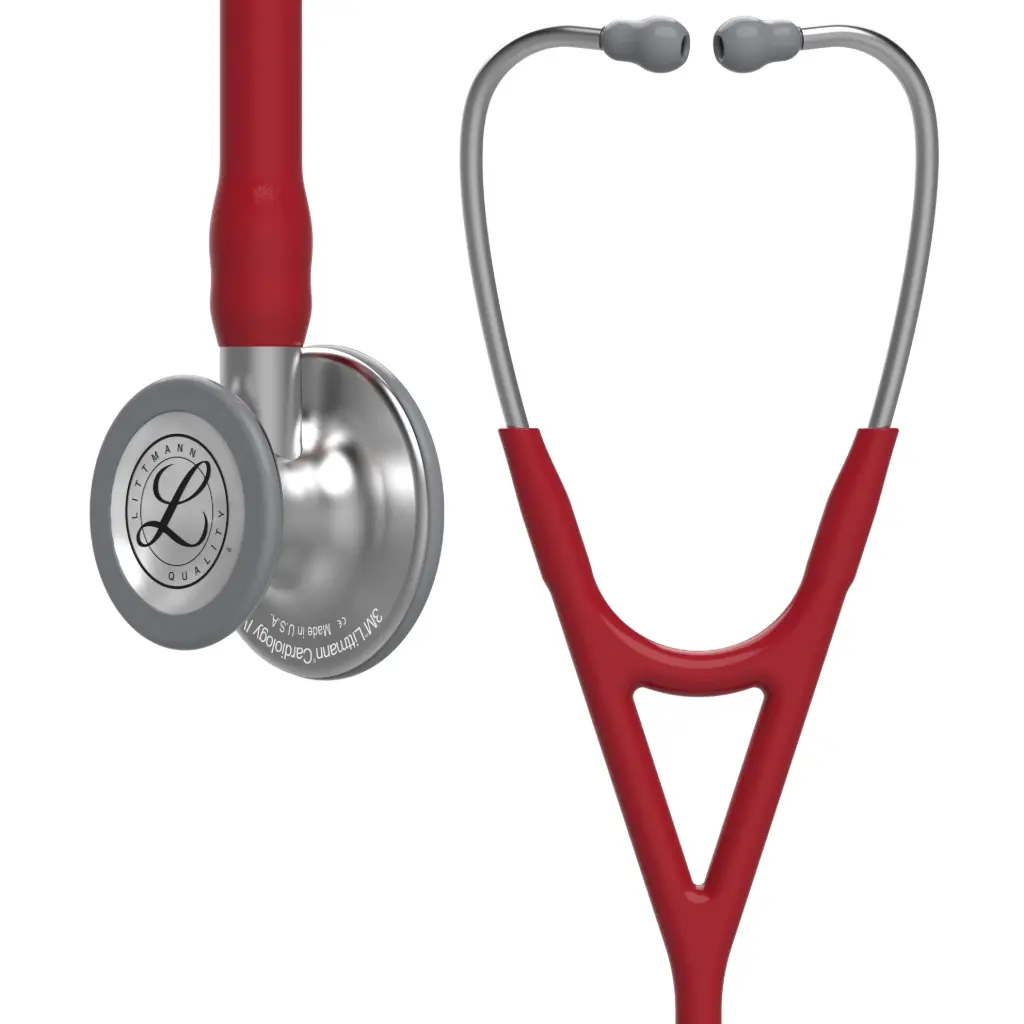 3M™ Littmann® Cardiology IV™ Diagnostic Stethoscope, Standard Finish Chestpiece, Burgundy Tube, 69 cm, 6184