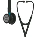 3M™ Littmann® Cardiology IV™ Diagnostic Stethoscope, Black Finish Chestpiece, Black Tube, Blue Stem and Black Headset, 69 cm, 6201 