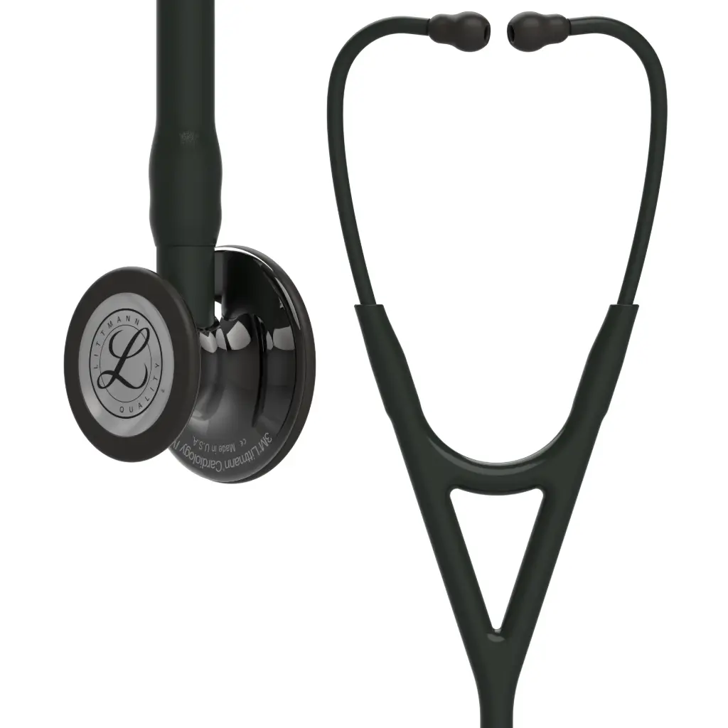 3M™ Littmann® Cardiology IV™ Diagnostic Stethoscope, High Polish Smoke Finish Chestpiece, Black Tube,  Black Stem and Black Headset, 69 cm, 6232