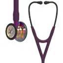 3M™ Littmann® Cardiology IV™ Diagnostic Stethoscope, High Polish Rainbow Finish Chestpiece, Plum Tube, Violet Stem, Black Headset, 69 cm, 6239