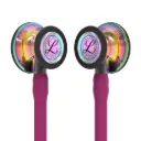 3M™ Littmann® Cardiology IV™ Diagnostic Stethoscope, High Polish Rainbow-Finish Chestpiece,  Raspberry Tube,  Smoke Stem and Smoke Headset, 69 cm, 6241