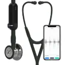 3M™ Littmann® CORE Digital Stethoscope, Mirror Chestpiece, Black Tube, Stem and Headset, 69 cm, 8869