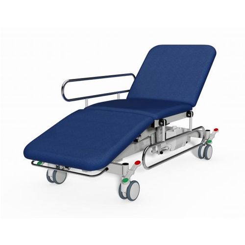 Outpatients Variable Height Hydraulic Couch - Atlantic Blue