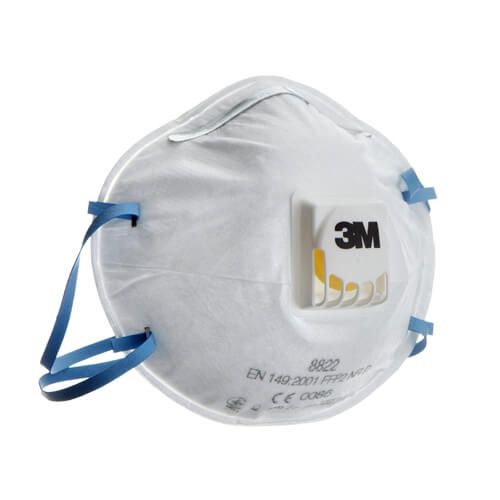 3M 8822 Resp Mask W/Valve FFP2 x 10