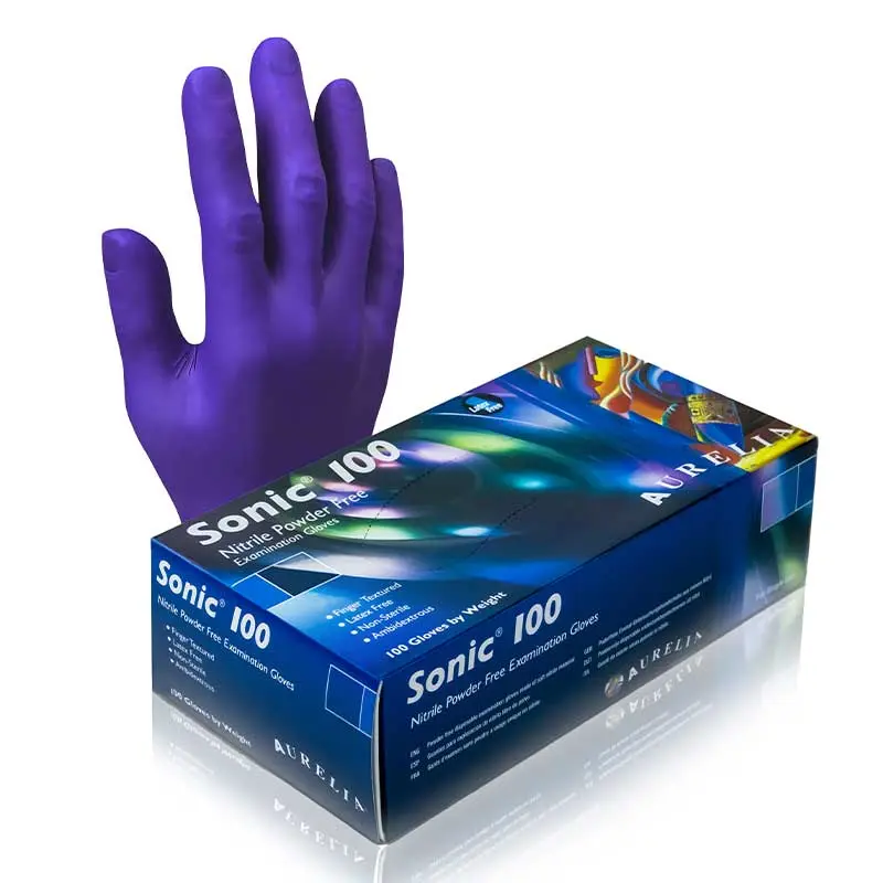 Sonic Blue Nitrile Gloves x 100 - Extra Small