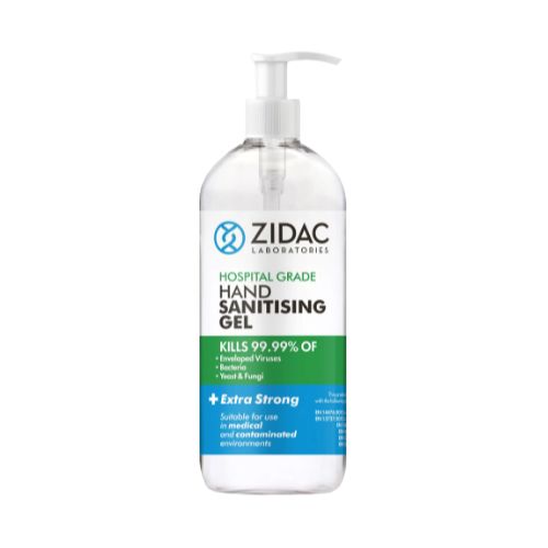 Zidac Antibacterial Hospital Grade (78.2% Alcohol) Hand Gel - 500ml x 1