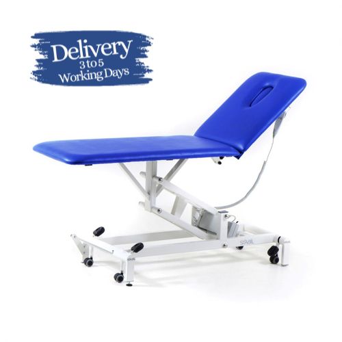 STABIL KOMFORT 2-Section Electric White Frame - Mid Blue