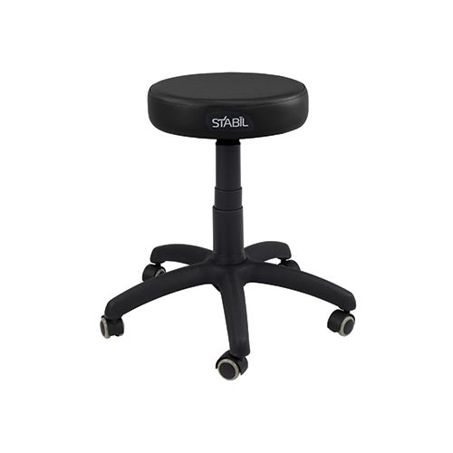 Stabil Premium Rolling Stool - Black