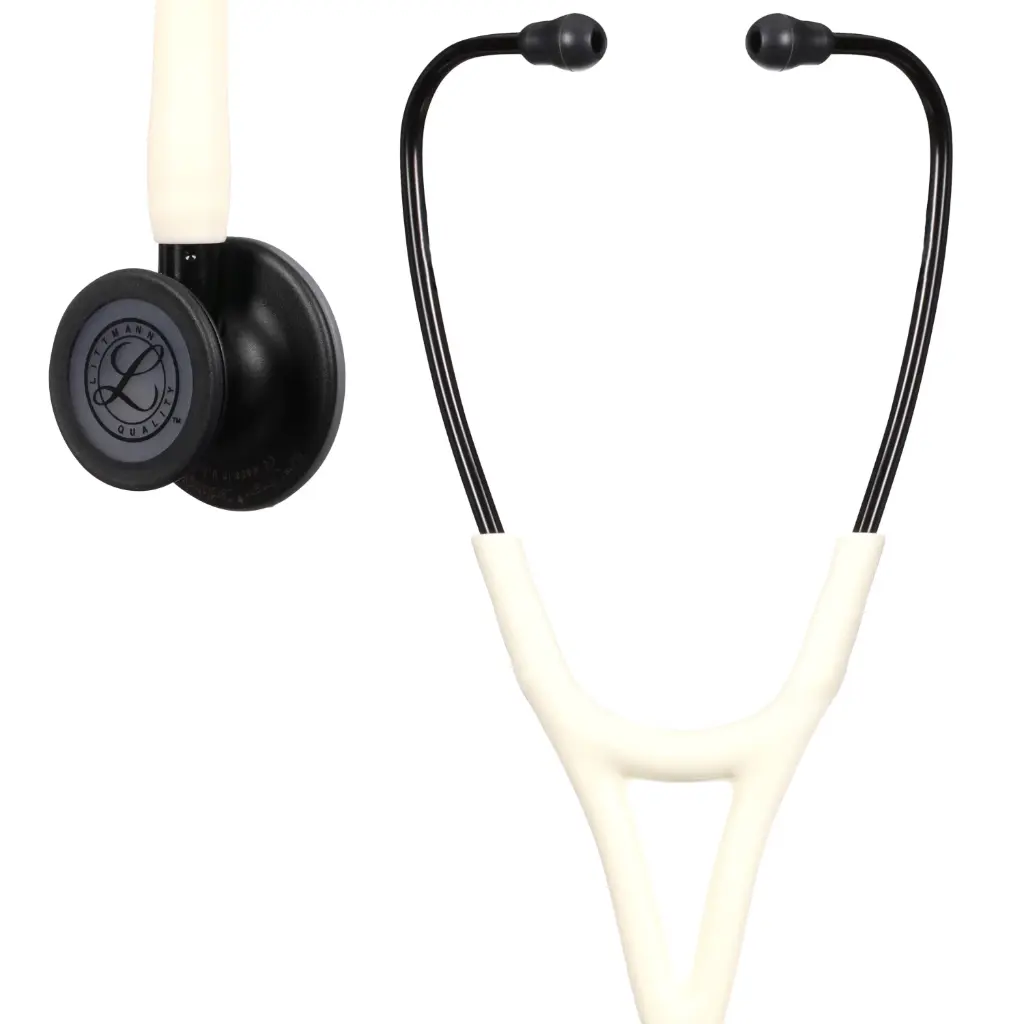 3M™ Littmann® Cardiology IV™ Diagnostic Stethoscope, Black Matte-finish Chestpiece, Alabaster Tube, 6186C