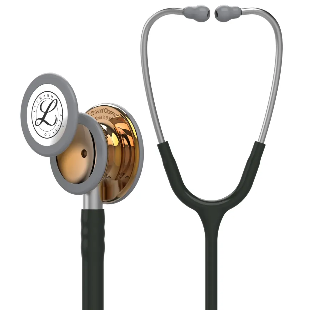 3M™ Littmann® Classic III™ Stethoscope, 5646, Limited Edition, High Polish Copper Chestpiece, Black Tube, 69 cm