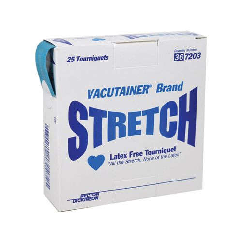 BD Stretch Latex-Free Single-Use Tourniquet - Box of 25