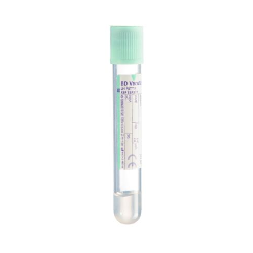 BD Vacutainer PST II Plus Tube, 8mL, Light Green x 100