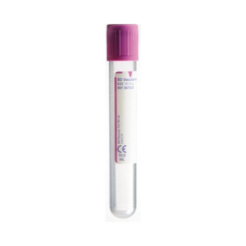 BD Vacutainer K2EDTA Plus Tube, 10mL, Lavender x 100